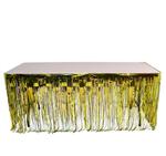 DR17235 Gold Foil Fringe Table Skirt